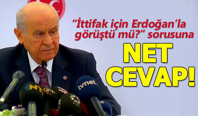 "Cumhur İttifakı İçin Erdoğan'la Görüştü" iddiasına Bahçeli'den yanıt geldi