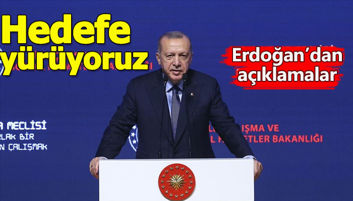 Cumhurbaşkanı Erdoğan, 12. Çalışma Meclisi açılış programında açıklamalarda bulundu