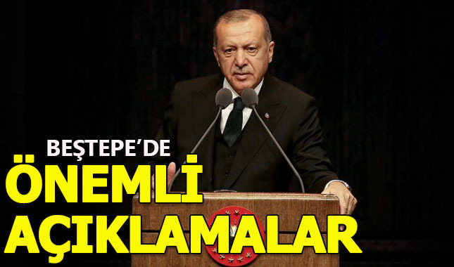 Cumhurbaşkanı Erdoğan Beştepe'de açıklamalarda bulundu