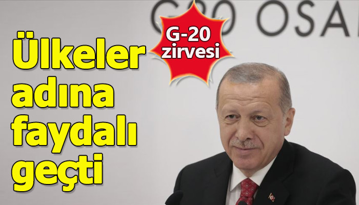 Cumhurbaşkanı Erdoğan'dan G-20 açıklaması