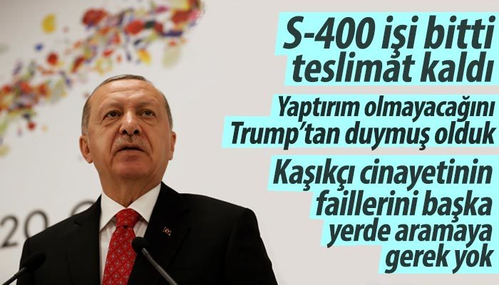 Cumhurbaşkanı Erdoğan: Yaptırım olmayacağını Trump'tan duyduk