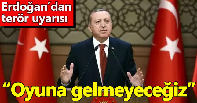 Cumhurbaşkanı Erdoğan: Saldırıların amacı bizi birbirimize düşürmek