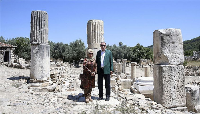 Cumhurbaşkanı Erdoğan Stratonikeia Antik Kenti'ne ziyarette bulundu
