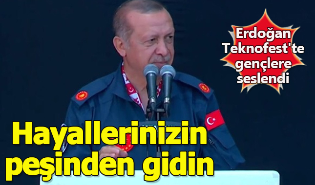 Cumhurbaşkanı Erdoğan Teknofest'te konuşuyor