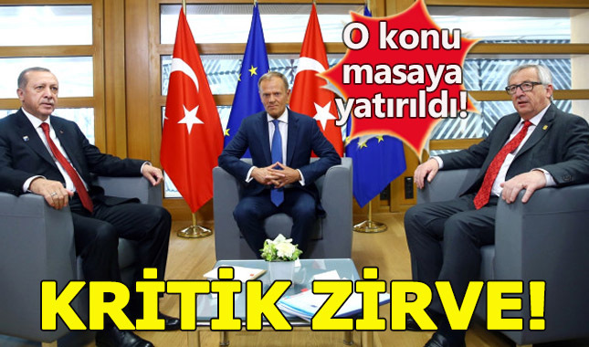 Cumhurbaşkanı Erdoğan, Tusk ve Janker'le bir araya geldi