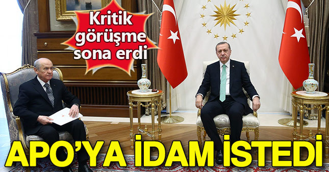 Cumhurbaşkanı Erdoğan ve Bahçeli görüşmesi sona erdi