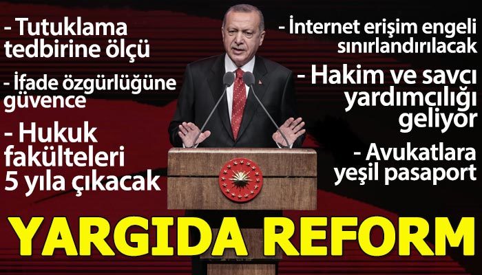 Cumhurbaşkanı Erdoğan yargı reformunu açıkladı