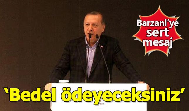 Cumhurbaşkanı Erdoğan'dan Barzani'ye referandum tepkisi