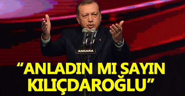 Cumhurbaşkanı Erdoğan'dan Kılıçdaroğlu'na gönderme