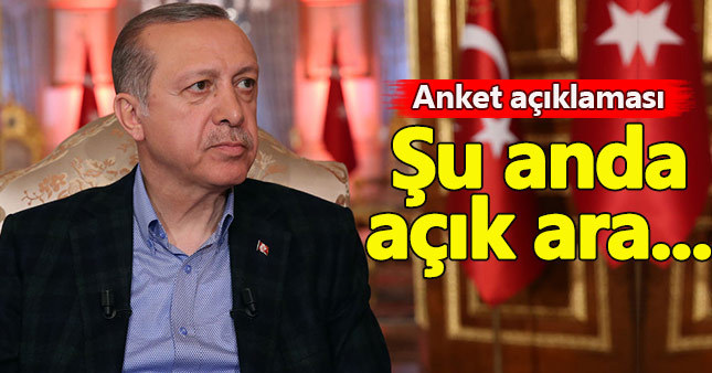 Cumhurbaşkanı Erdoğan'dan anket açıklaması