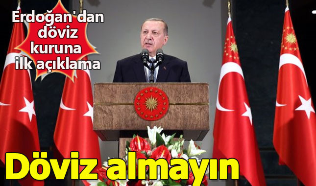 Cumhurbaşkanı Erdoğan'dan döviz kuruna ilk açıklama