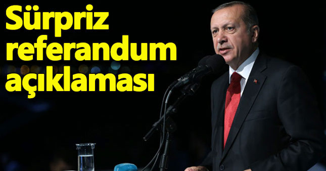 Cumhurbaşkanı Erdoğan'dan flaş referandum açıklaması