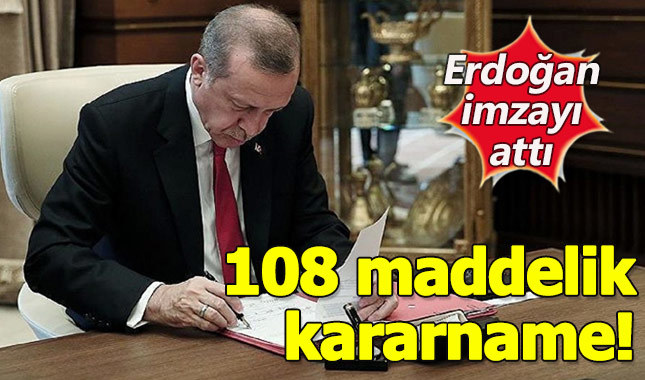 Cumhurbaşkanlığı'ndan 108 maddelik kararname
