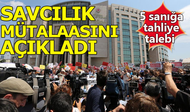 Cumhuriyet gazetesi davasında 5 sanığa tahliye talebi