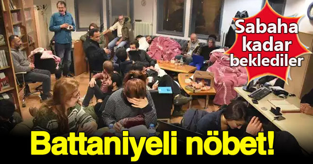 Cumhuriyet gazetesinde battaniyeli nöbet