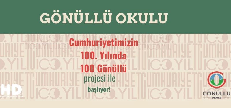 Cumhuriyetimizin 100. Yılında 100 Gönüllü Projesi