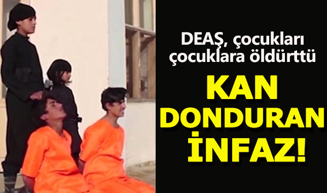 DEAŞ'tan kan donduran infaz! Çocukları çocuklara öldürttü