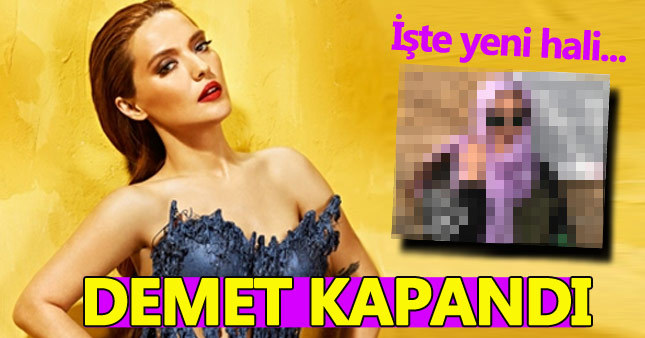 Demet Akalın başını kapattı