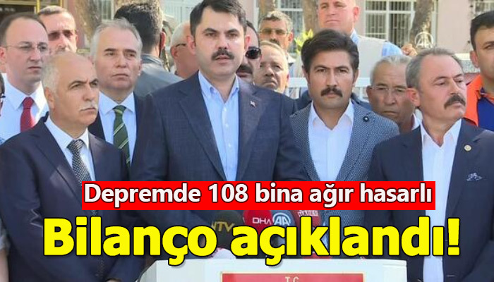 Denizli'de ağır hasarlı bina sayısı 108 olarak açıklandı
