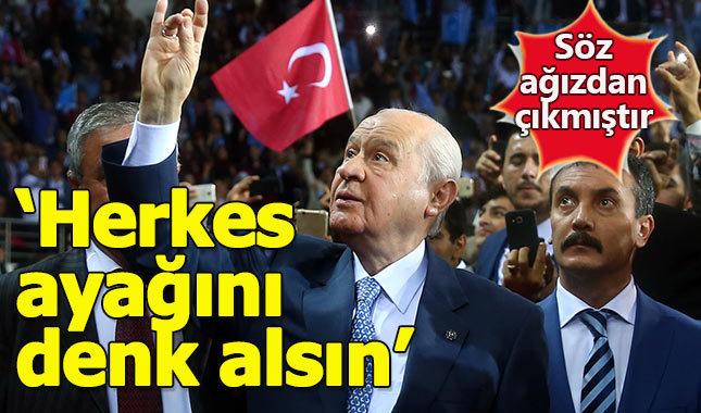 Devlet Bahçeli, 5 bin Ülkücü hazır sözünü yineledi
