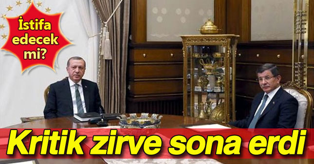 Devletin zirvesindeki Erdoğan-Davutoğlu görüşmesi sona erdi