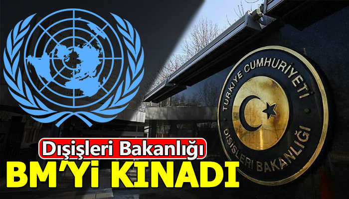 Dışişleri Bakanlığı BM'yi kınadı!
