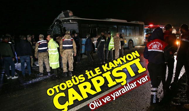 Diyarbakır'da otobüs ile kamyon çarpıştı