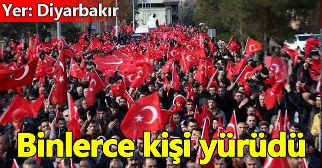 Diyarbakır ve Hakkari'de teröre tepki yürüyüşü