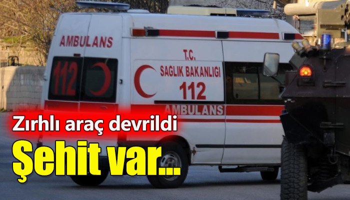 Diyarbakır'da zırhlı araç devrildi!