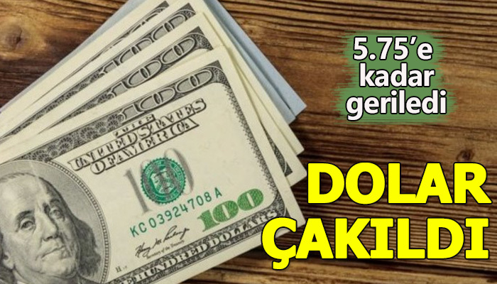 Dolar, 5.75 seviyelerine kadar geriledi