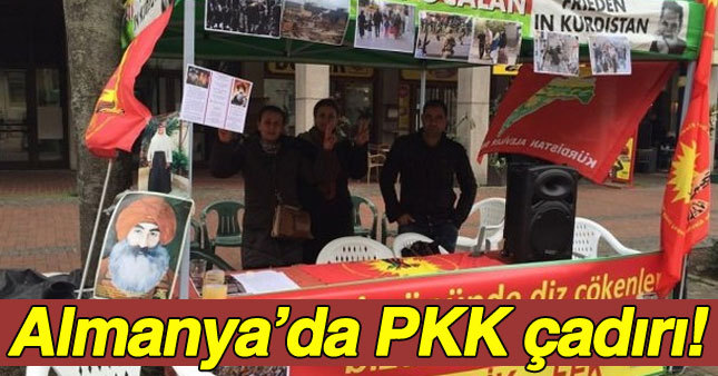 Dortmund'da PKK çadırı kuruldu