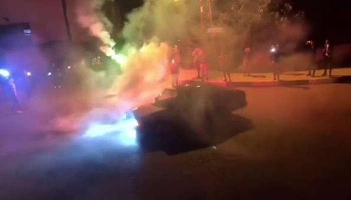 Drift yapan sürücü sosyal medyada yakalandı