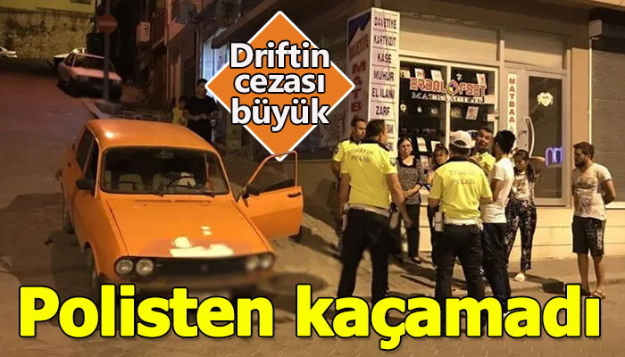 Drift yaptı büyük ceza yedi...