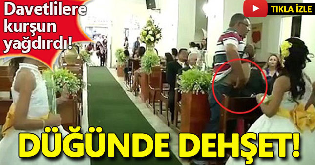 Düğünde dehşet anları kamerada!