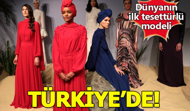 Dünyanın ilk tesettürlü modeli Türkiye'de podyuma çıktı!