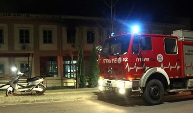 Düzce Üniversitesi'nde yangın çıktı