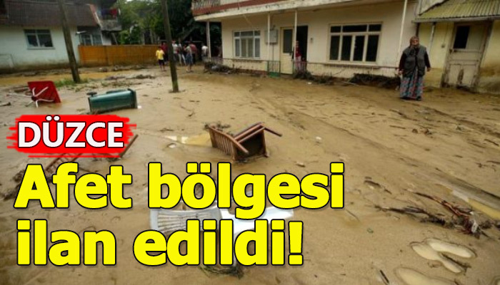 Düzce afet bölgesi ilan edildi