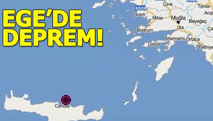Ege Denizi'nde deprem oldu