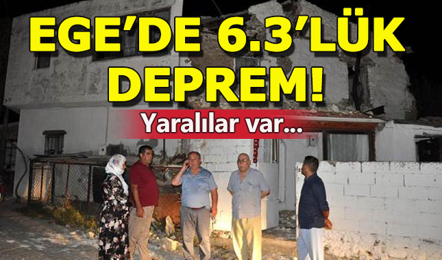 Ege'de 6.3 büyüklüğünde deprem! Artçı sarsıntılar devam ediyor...