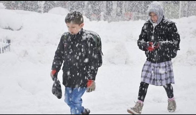 Eğitime kar engeli, iki ilde okullar tatil edildi