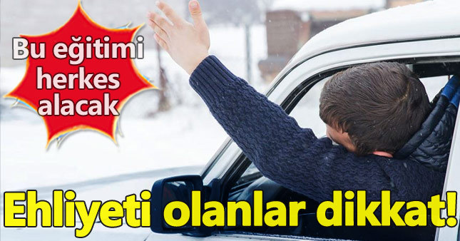Ehliyet sahiplerine "trafikte saygı" eğitim geliyor
