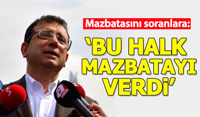 Ekrem İmamoğlu: Bu halk mazbatayı verdi