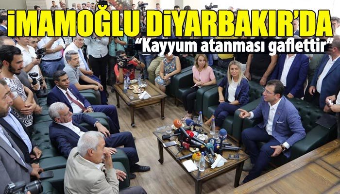 Ekrem İmamoğlu, Diyarbakır'da kayyumla görevden alınan başkanları ziyaret etti