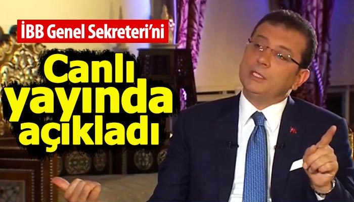 Ekrem İmamoğlu, İBB Genel Sekreteri'ni açıkladı