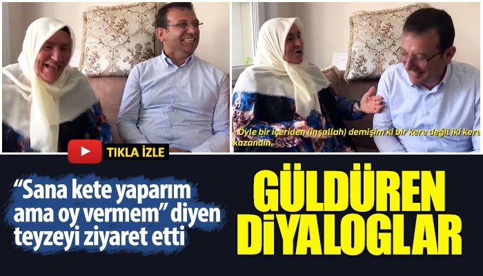 Ekrem İmamoğlu, "Sana kete yaparım ama oy vermem" diyen teyzeyi ziyaret etti