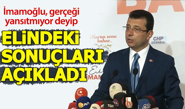 Ekrem İmamoğlu canlı yayında oy oranlarını açıkladı - İstanbul seçim sonuçları 2019 - İstanbul'da kim önde?