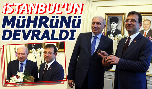 Ekrem İmamoğlu, görevi Mevlüt Uysal'dan devraldı