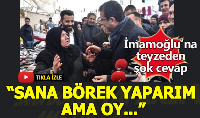 Ekrem İmamoğlu ve Ak Parti'li kadın arasındaki diyalog güldürdü