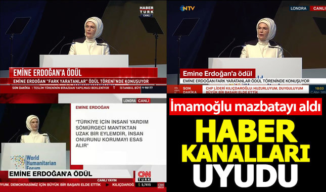 Ekrem İmamoğlu'nun mazbatasını aldı, haber kanalları Emine Erdoğan'ı verdi