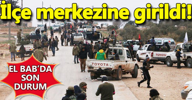 El Bab ilçe merkezine girildi